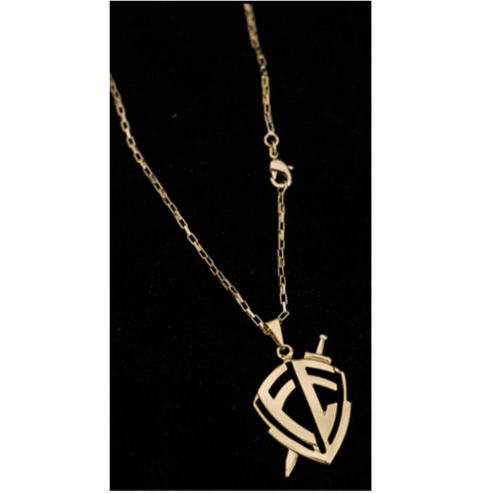 Cordão Tijolinho 1,5mm Pingente Escudo Vazado Colares - 2