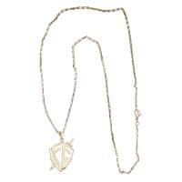 Cordão Tijolinho 1,5mm Pingente Escudo Vazado Colares - 1