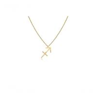 Colar Signo De Sagitário Folheado Em Ouro 18k