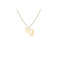 Colar Signo De Virgem Folheado Em Ouro 18k - 7