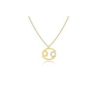 Colar Signo De Câncer Folheado Em Ouro 18k - 3