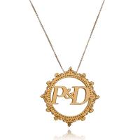 Colar Mandala Trabalhado E Com Iniciais - 2