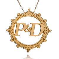 Colar Mandala Trabalhado E Com Iniciais - 5