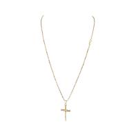 Corrente Tijolinho Com Pingente Cruz Cordão Colar - 1