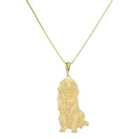 Gargantilha Pingente Golden Retriever Banhado a Ouro 18k - 1