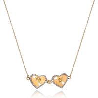 Colar Personalizado Corações Trabalhados Em Rodium Com Inici - 1