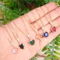 Gargantilha Coração Cravejado Banhado A Ouro - 1