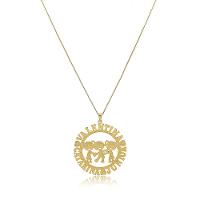 Colar Mandala Com Filhos E Nomes Folheado Em Ouro 18k - 1
