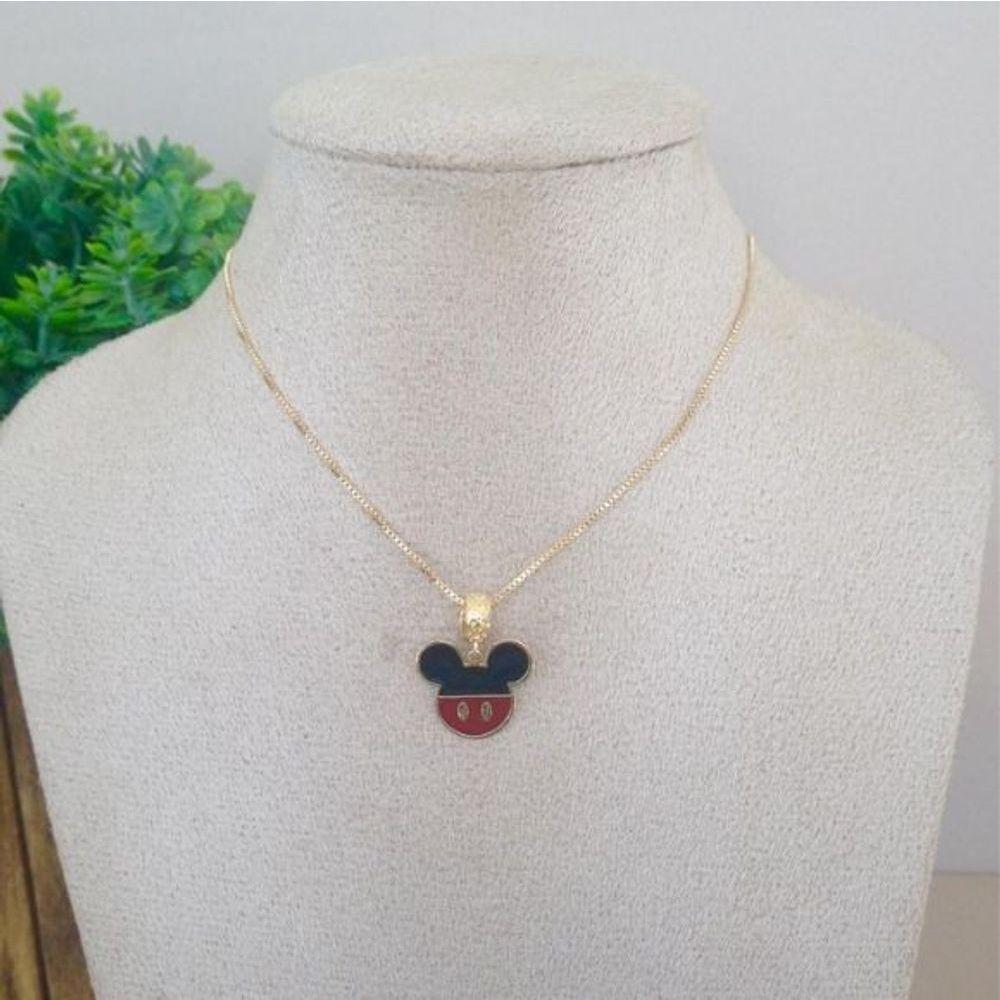 Gargantilha Minnie Banhada A Ouro 18k - 3