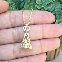 Gargantilha Nossa Senhora Aparecida Banhado A Ouro 18k - 2