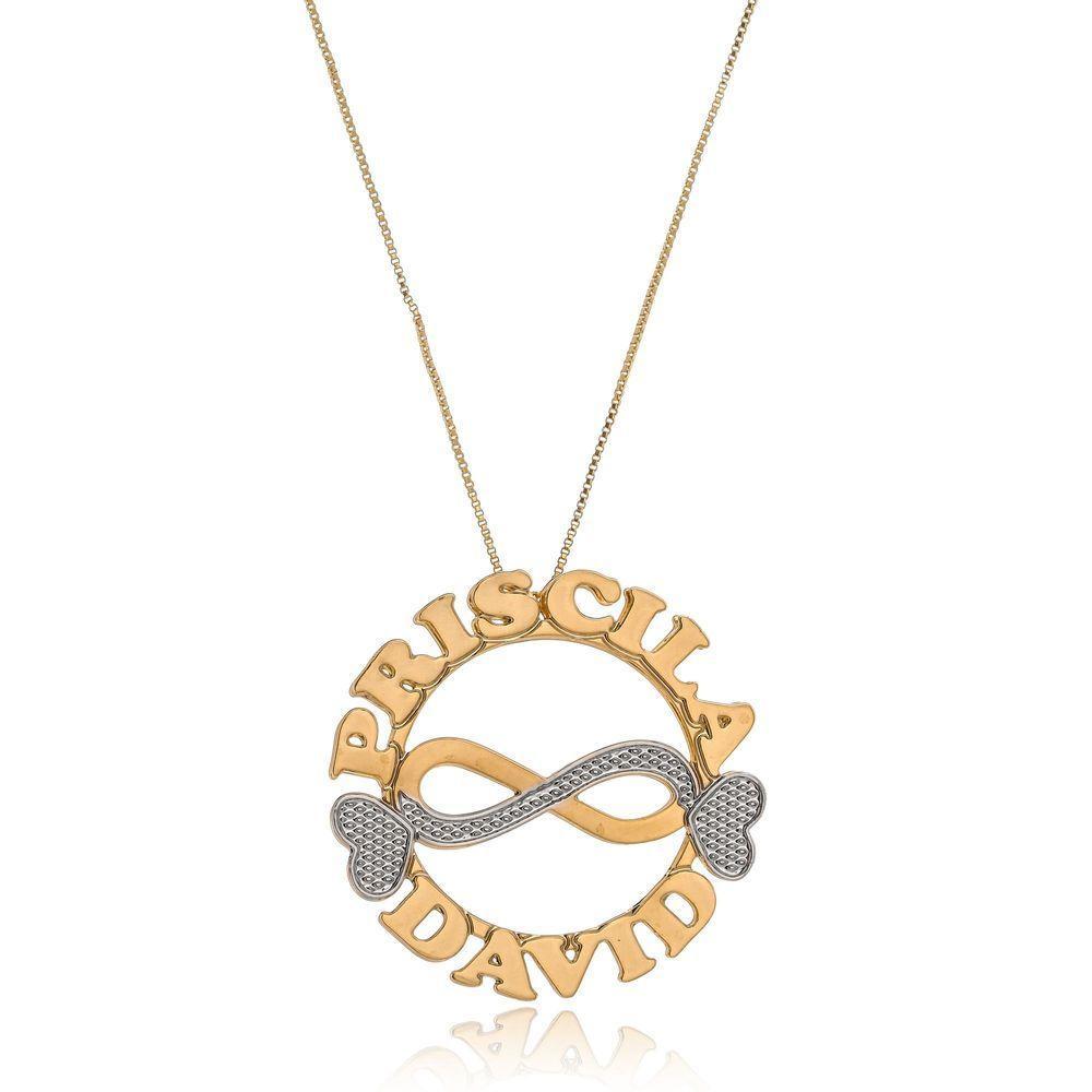 Colar Mandala Com Infinito Trabalhado Rodium - 1