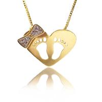 Colar De Coração Com Pézinhos Vazados Folheado Em Ouro18K Gê - 3