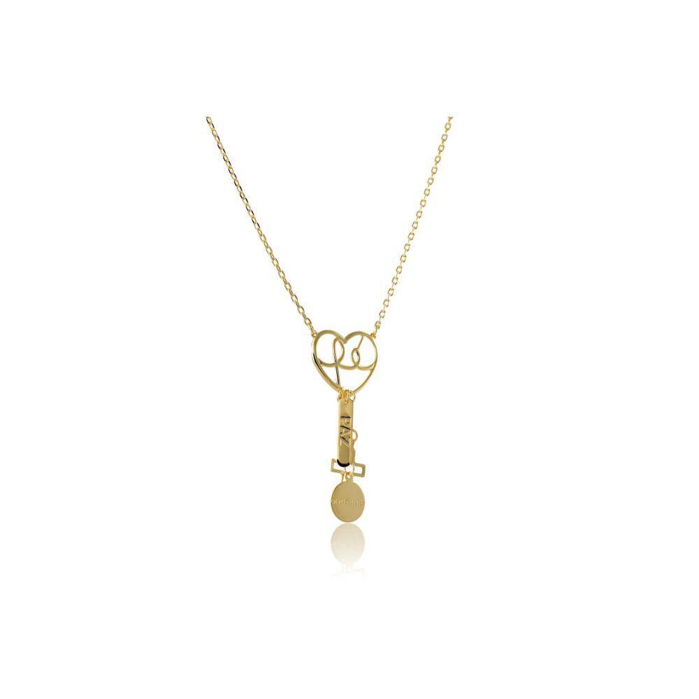 Colar Com Pingente De Fé Folheado Em Ouro 18k - 1