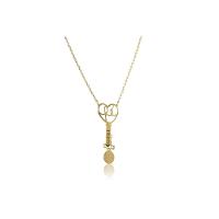 Colar Com Pingente De Fé Folheado Em Ouro 18k - 1