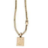 Colar Grumet Duplo Fecho Lateral Com A Inicial J - 1