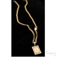 Colar Grumet 3mm Inicial Com Pingente O Banhado 18k - 3