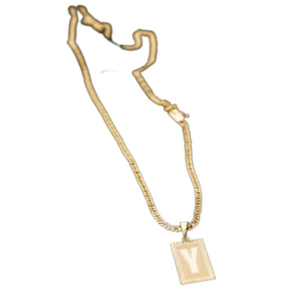 Colar Grumet Duplo Com A Letra Y Como Pingente - 1