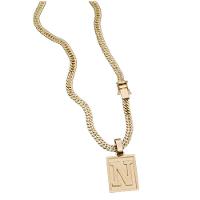 Colar Grumet Duplo Pingente Com A Inicial Para Nomes Com N - 1