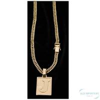 Colar Grumet Duplo Fecho Lateral Com A Inicial J - 2