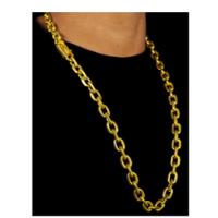 Cordão Corrente Cadeado Quina 12Mm Moedas Antigas - 2