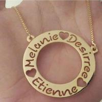 Gargantilha Mandala Nome Vazado (até 4 Nomes) Banhada A Ouro - 1