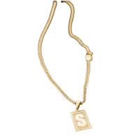 Colar Grumet Duplo 3mm Com Inicial S - 1