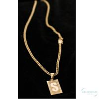 Colar Grumet Duplo 3mm Com Inicial S - 2