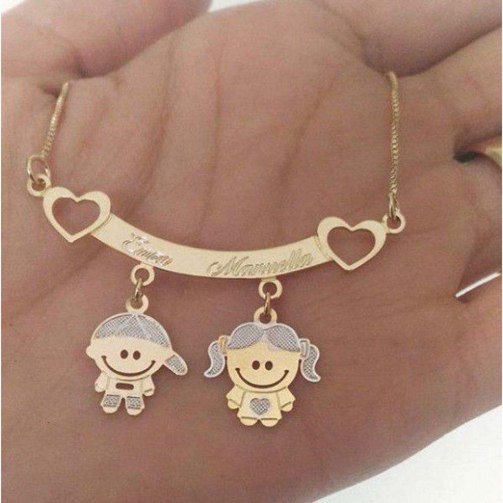 Gargantilha Canguinha Personalizada Banhado A Ouro - 1