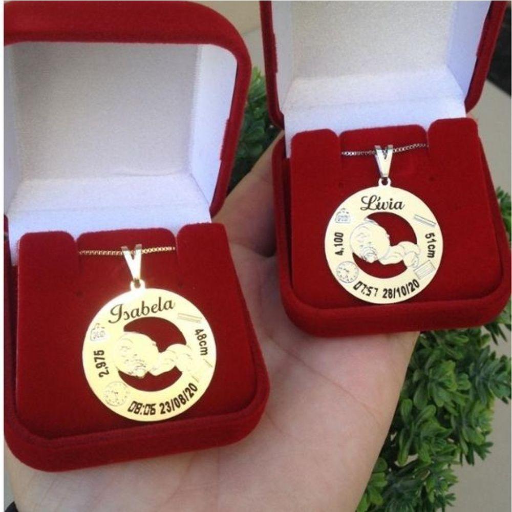 Gargantilha Mandala Personalizada Dados Do Nascimento (gravação Laser) - 1