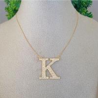 Gargantilha Personalizada Inicial Cravejada Banhada A Ouro