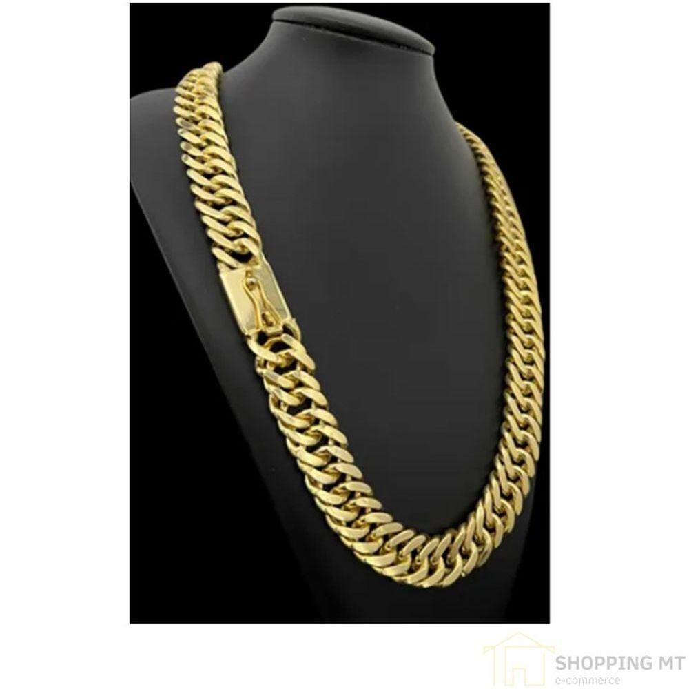 Cordão Grumet Lacraia 18mm Banhado A Ouro Corrente Grossa - 2