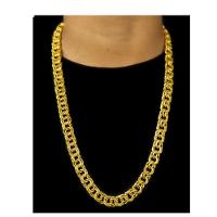 Cordão Corrente Friso 12Mm Semelhante Ao Ouro 18K - 3