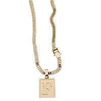 Colar Grumet Duplo Pingente Para Iniciais Com A Letra F - 1