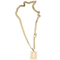 Colar Grumet Duplo 3mm Pingente Com A Letra I - 1