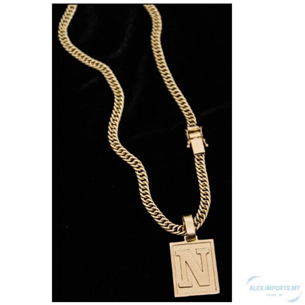 Colar Grumet Duplo Pingente Com A Inicial Para Nomes Com N - 2