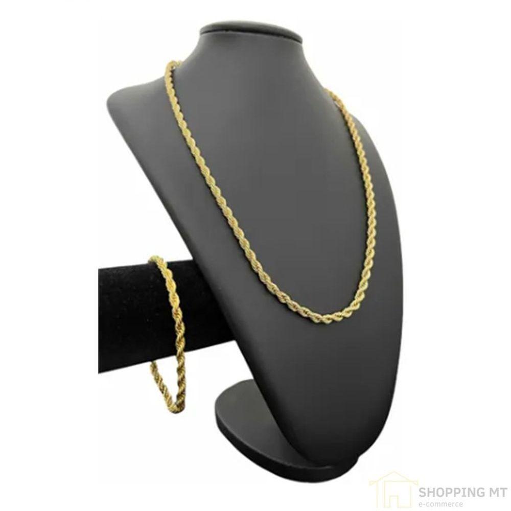 Cordão + Pulseira 5mm Baiano Corda Otima Qualidade - 2