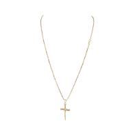Corrente Tijolinho Com Pingente Cruz Prego Cordão Fina - 1