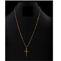 Corrente Tijolinho Com Pingente Cruz Prego Cordão Fina - 2