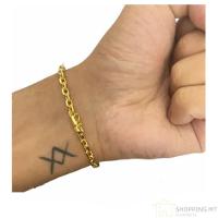 Cordão Kit 4 Mm Cadeado Pulseira + Pingente Joias Maciças - 3