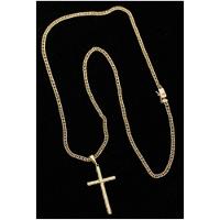 Cordão Grumet Duplo Fecho Gaveta Pingente Cruz Palito Fina - 2