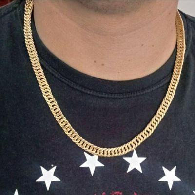 Corrente Grumed Masculino 8Mm Banho De Ouro