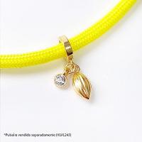Charm Cacau Com Ponto De Luz Revestido Em Ouro - 4