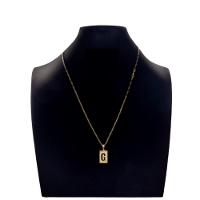 Colar Carti 2mm Pingente Inicial Com Letra G - 1
