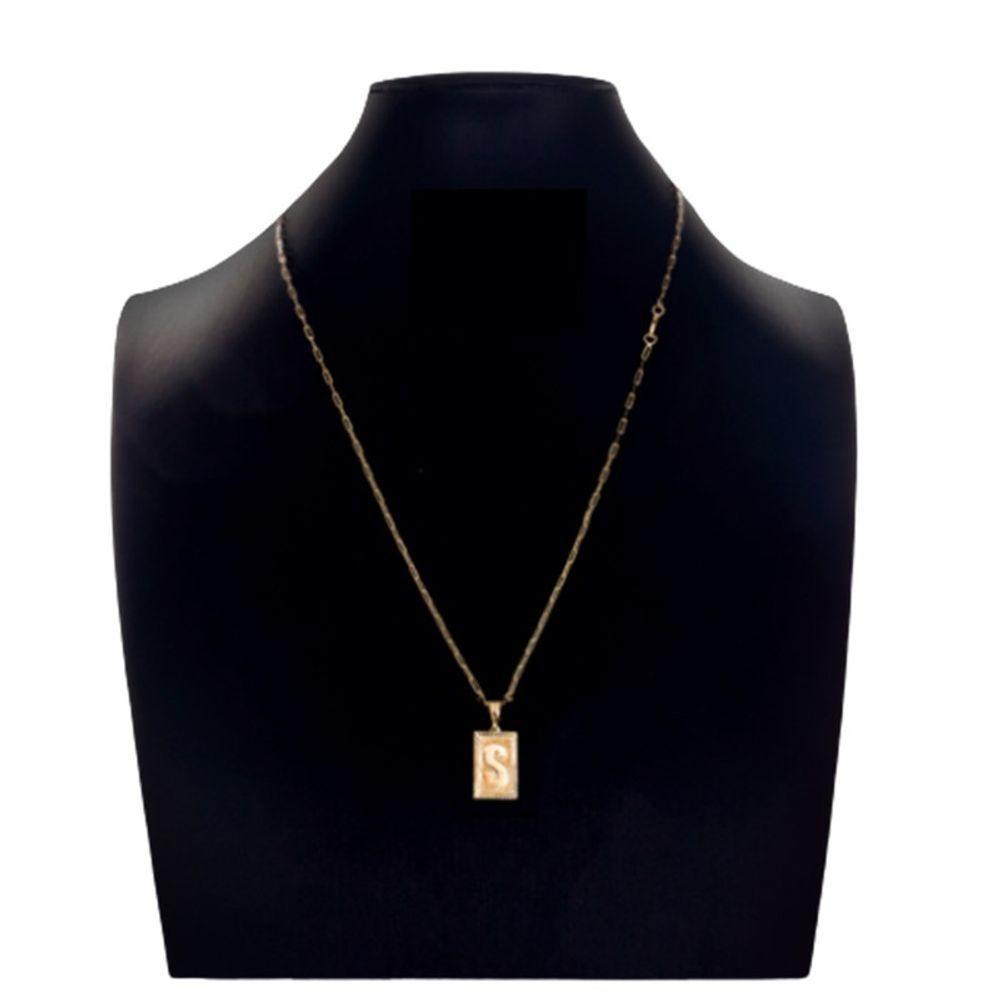 Cordão Carti Fecho Lagosta Com Pingente Inicial S - 1