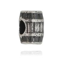 Charm Barrilzinho Revestido Em Prata Envelhecida - 1