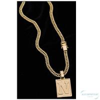 Cordão Grumet Duplo Pingente Com A Letra N - 2