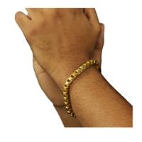 Pulseira Cubinho Elo Duplo Moeda Antiga 6mm Bonita - 1