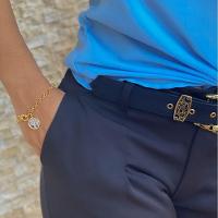 Pulseira Dourada Com Pingente Árvore Da Vida Folheado Em Our - 7