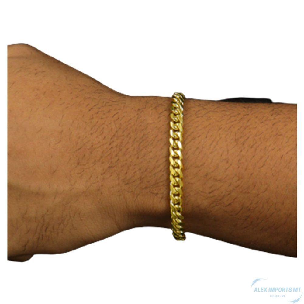 Pulseira 6mm Cubana Moeda Antiga Nao Perde A Cor - 2