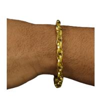 Pulseira 8mm Tijolinho Elo Duplo Moeda Antiga Pusseiira - 1